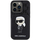 Kuti mbrojtëse Karl Lagerfeld KLHCP15LSAKKNSCK, iPhone 15 Pro 6.1", me xhepa kartash, e zezë