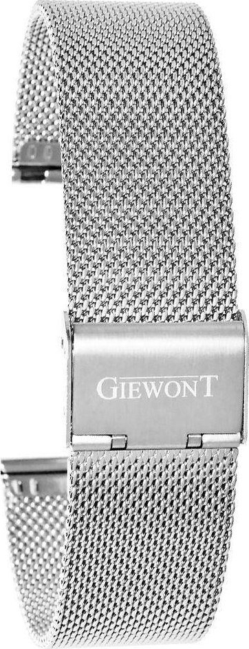Byzylyk për smartwatch Giewont GW330, rrjetë metalike 20 mm, argjendtë