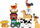Lodër druri Viga Wooden Blocks Stacking Puzzle Farm Animals, 12 figura, Montessori