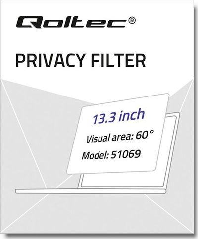 Filter privatësie Qoltec SHOW për MacBook Pro 13.3", për Touch Bar 2016 2018, folje mbrojtëse, transparent