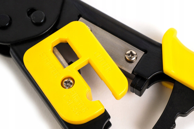 Vegël krimpuese Digitus për fiça RJ45 RJ12 RJ11, për Cat.5e Cat.6, plastike, e verdhë