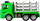 Kamion lodër Mega Creative Freight Car, shkallë 1:14, me gjëra shtesë, jeshil