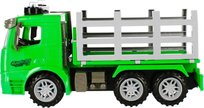 Kamion lodër Mega Creative Freight Car, shkallë 1:14, me gjëra shtesë, jeshil