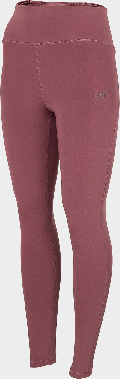 Leggings sportiv për femra 4F H4Z22 SPDF011, bel i lartë, teknologji 4FDry, burgundy
