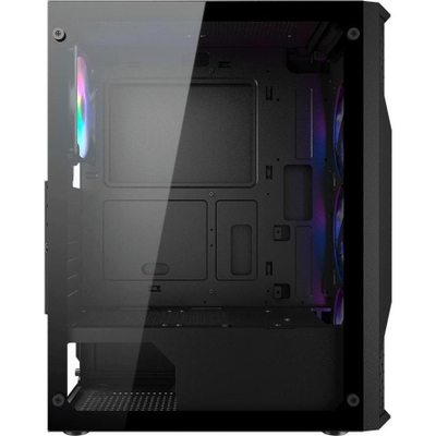 Kuti PC Cougar MX110 RGB, Mid Tower ATX, panel xhami, e zezë