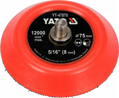 Pjatë lustruese YATO YT-47870, 75mm, filetimi 5/16