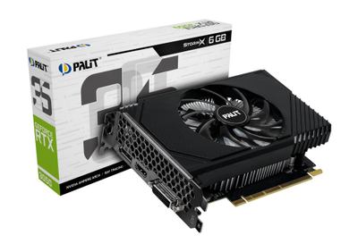 Kartë grafike Palit GeForce RTX 3050 StormX, 6GB GDDR6, PCIe 4.0, e zezë