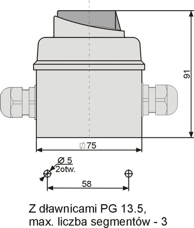 Çelës rrotullues Elektromet Łuk E12-43, 3P 12A, IP65, në kuti