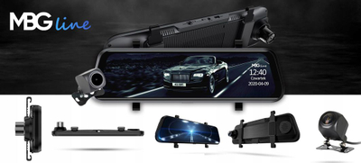 Kamerë pasqyre për makinë Sony HS900PRO, 2K përpara, FHD prapa, e zezë