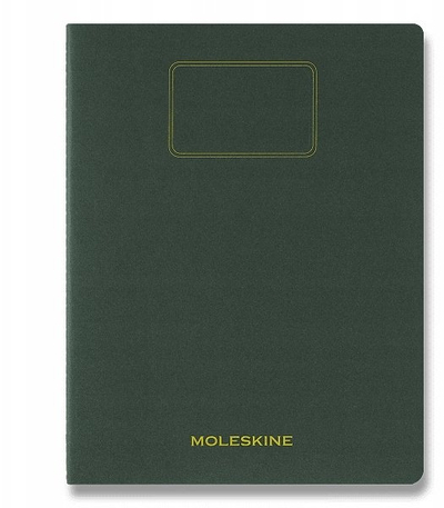 Fletore Moleskine Student Cahier XXL, faqe të bardha, kapak fleksibël, jeshile e errët