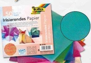 Letër origami Global Art Materials Folia 3115, 6 x 6, me efekt iridescent, shumëngjyrëshe