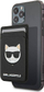Portofol magnetik për telefon Karl Lagerfeld Saffiano Choupette Head, me xhepa kartash, i zi