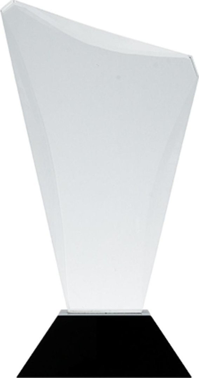 Kupë trofe xhami Trophy, 30 cm, bazë e zezë