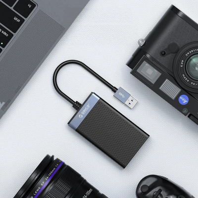 Lexues kartelash Orico CL4D-A3, USB-A 3.0, 5 Gb/s, i zi argjendtë