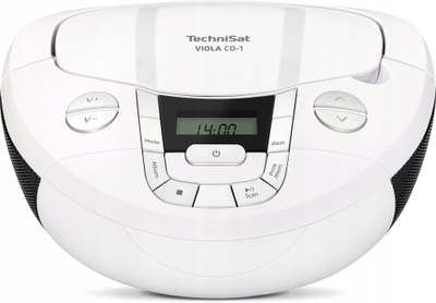 Radio portative TechniSat VIOLA CD-1, CD MP3, Bluetooth, e bardhë