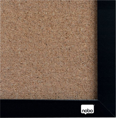 Tabllo njoftimesh Nobo Cork Board, 585x430 mm, me kornizë metalike, e zezë