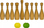 Loja bowling prej druri Beech Wood Deluxe, set 9 kunja, 2 topa 10 cm, shumëngjyrëshe