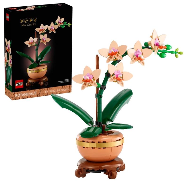 Set LEGO Mini Orchids, 10343, dekorativ, shumëngjyrësh