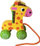 Lodër druri me litar Smily Giraffe, me rrota, për kalamoj