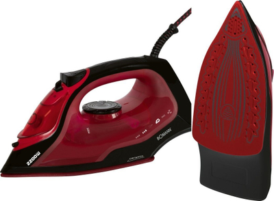 Hekur me avull Bomann DB6035CB, 2200W, bazë qeramike, i zi me të kuqe
