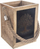 Fener dekorativ Orion Candle Lantern Wooden MANGO, dru mango, 20 cm, kafe