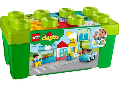 Lodra konstruktore LEGO Duplo Box with Bricks 10913, set fillestar, me kuti ruajtëse, shumëngjyrëshe