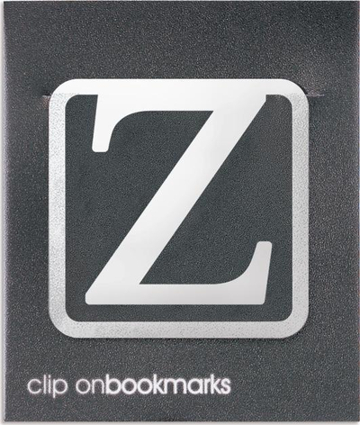 Shënues libri metalik me shkronjën Z, që kapet në faqe, çelik inox, ngjyrë argjendi