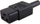 Kabllo fuqie MicroConnect C19, adaptor C19, e zezë