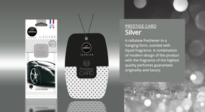 Freskues makine Aroma Car Prestige Card Silver, varëse, i zi