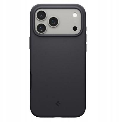 Kapak telefoni Spigen Silicone Fit MagSafe, për iPhone 17 Pro, silikoni, i zi