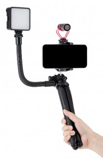 Tripod i përdredhshëm FireFly YogaPod, 30x7.5cm, për telefon dhe kamera, i zi