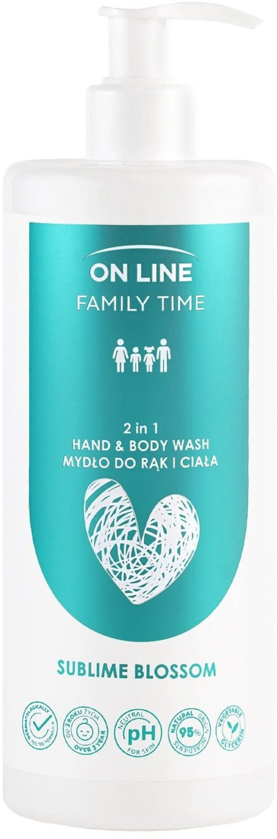 Sapun 2 në 1 për duar edhe trup On Line Family Time Sublime Blossom