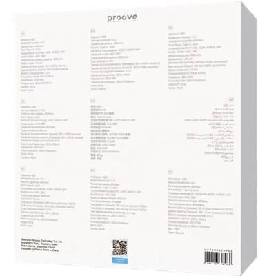 Kufje wireless Proove Tender Pro, me aplikacion, të bardha