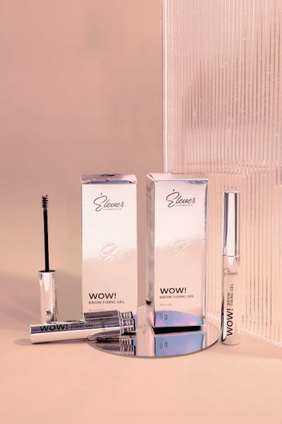 Xhel për vetulla Elever Wow! Brow Fixing Gel, fiksues, ngjyrë brunette