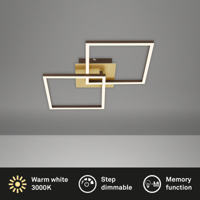 Ndriçues Briloner Led 62 cm, modul LED, 22 W, 2200 lm, kafe/ari
