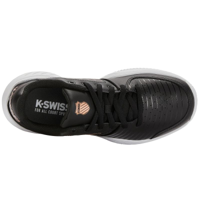 Патики за тенис за жени K-Swiss Court Express HB, кожа, ѓон EVA, црни