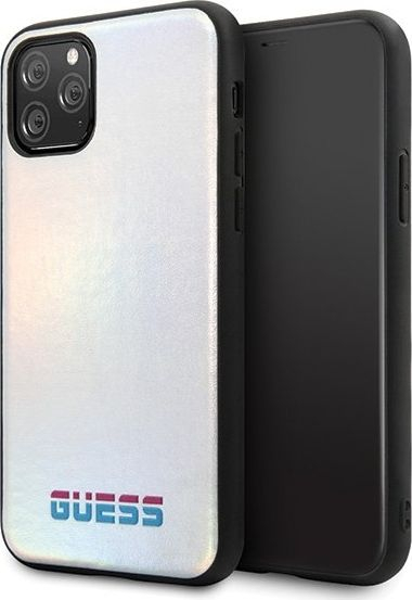 Mbulesë telefoni Guess Iridescent GUHCN58BLD, për iPhone 11 Pro, hard case, argjend