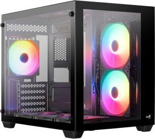 Kasë Aerocool PGS DRYFT MINI-G-BK-v1 FRGB, Midi Tower