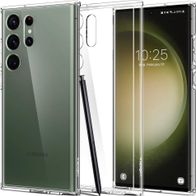 Mbulesë telefoni Spigen Samsung Galaxy S23 Ultra Ultra Hybrid, transparente, e pastër