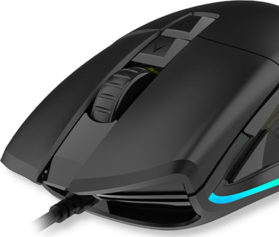 Mouse gaming AQIRYS Acrux, 10000dpi, me kabëll USB, i zi