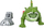 Lodër figurë Imaginext Jurassic World Atrociraptor Tiger, që lëviz me nyje, me harness, portokalli
