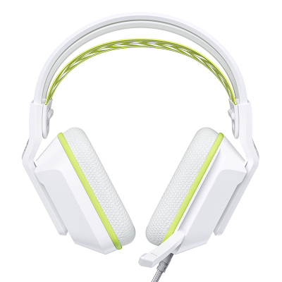 Kufje gaming Onikuma X13, mikrofon me anulim zhurme, drita RGB, të bardha