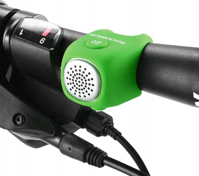 Horn biçiklete Rockbros CB1709GN, borí elektronike, silikon, jeshile