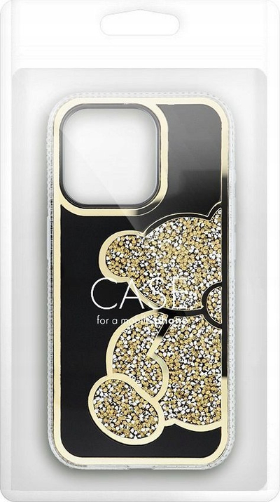 Kllapë telefoni me ariush Teddy Bear për iPhone 7 8 SE 2020 SE 2022, ngjyrë Gold