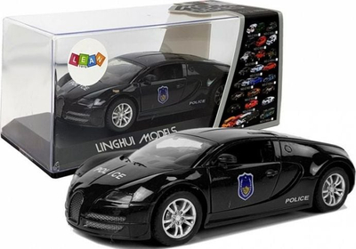 Makina lodër policie Lean Sport 6897, pull back, me drita e zë, shumëngjyrëshe