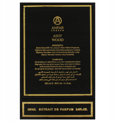 Parfum Anfar The Wood Series Ashy Wood, extrait de parfum, 100ml, për meshkuj