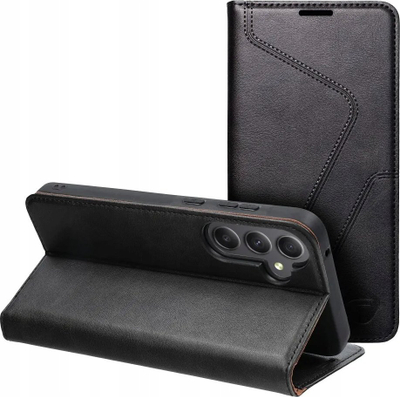 Këllëf telefoni Forcell F-PROTECT Book për Samsung Galaxy A35, RFID Blocker, me vend për karta si portofol, i zi
