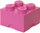 Kuti rujtje LEGO 4-Stud Storage Brick, plastike, që vihet njëra sipër tjetrës, rozë
