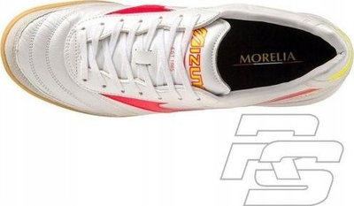 Këpucë futsalli Mizuno Morelia Sala Elite IN M Q1GA230164, lëkurë natyrale, taban gome, të bardha