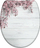 Седиште за ВЦ Schütte FLOWERS &amp; WOOD, soft close, универзална форма, дизајн дрво со розови цветови